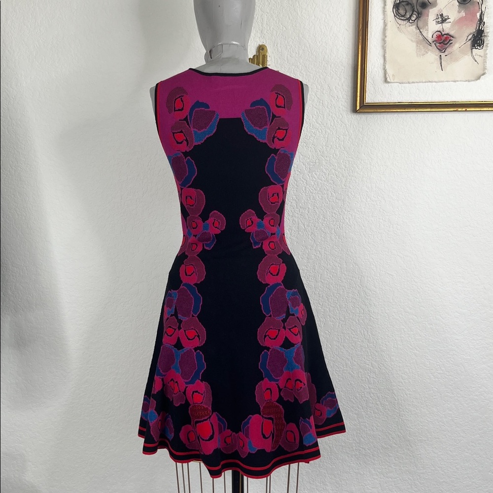 DIANE von FURSTENBERG DVF Dress Rose Jacquard Flare Dress - Picture 8 of 13